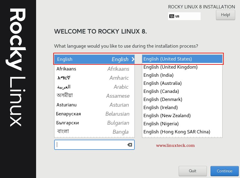 Welcome Screen and Language Selection 