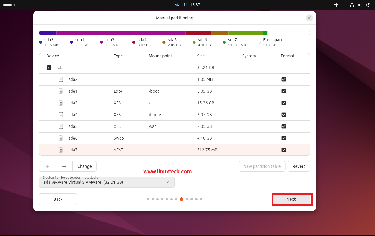 9 Steps to Install Ubuntu 24.04 LTS - Complete Guide With Screenshots (2026) 50 Complete partition layout review Ubuntu 24.04 manual partitioning — LinuxTeck