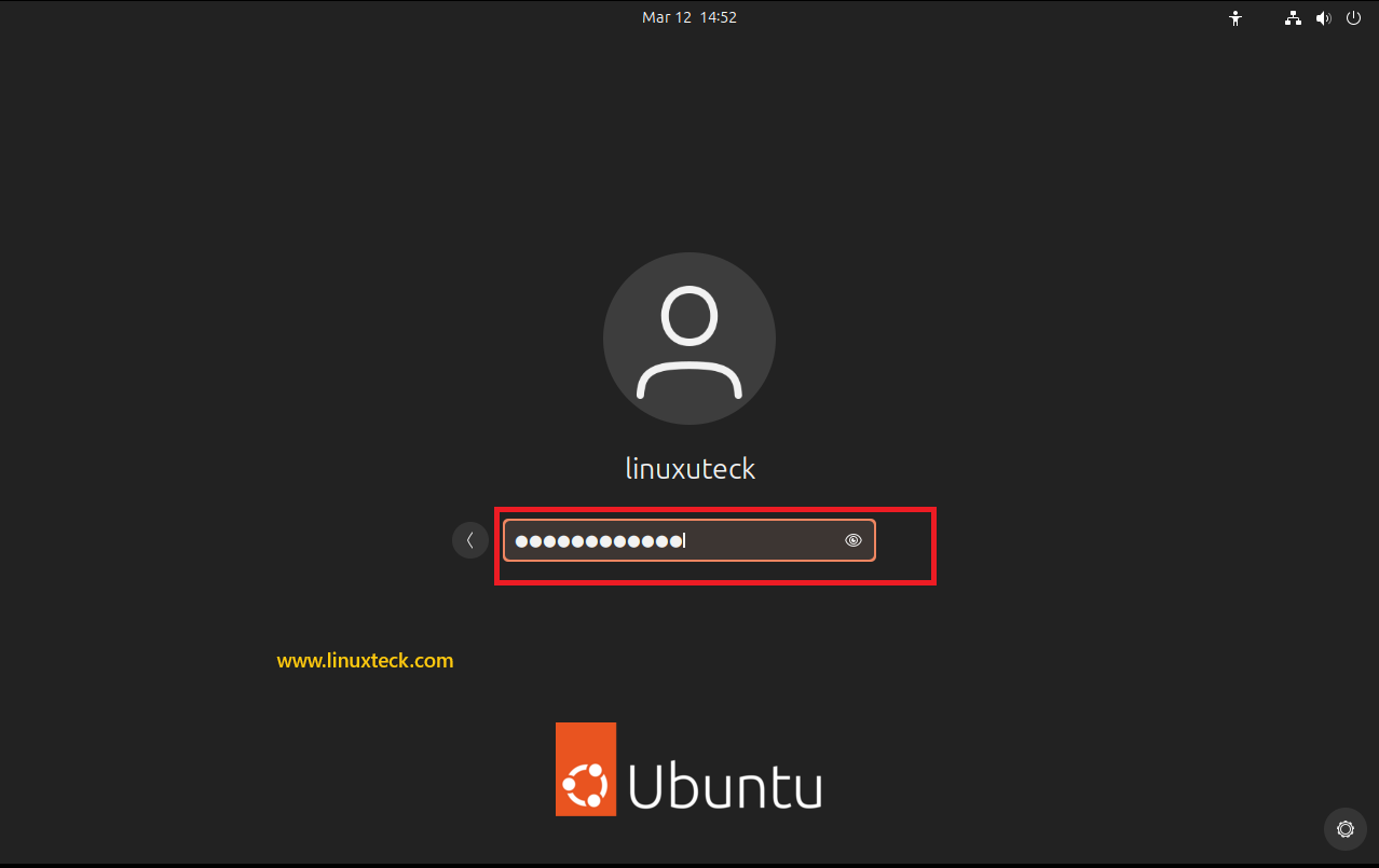 9 Steps to Install Ubuntu 24.04 LTS - Complete Guide With Screenshots (2026) 58 Ubuntu 24.04 LTS GNOME login screen — LinuxTeck