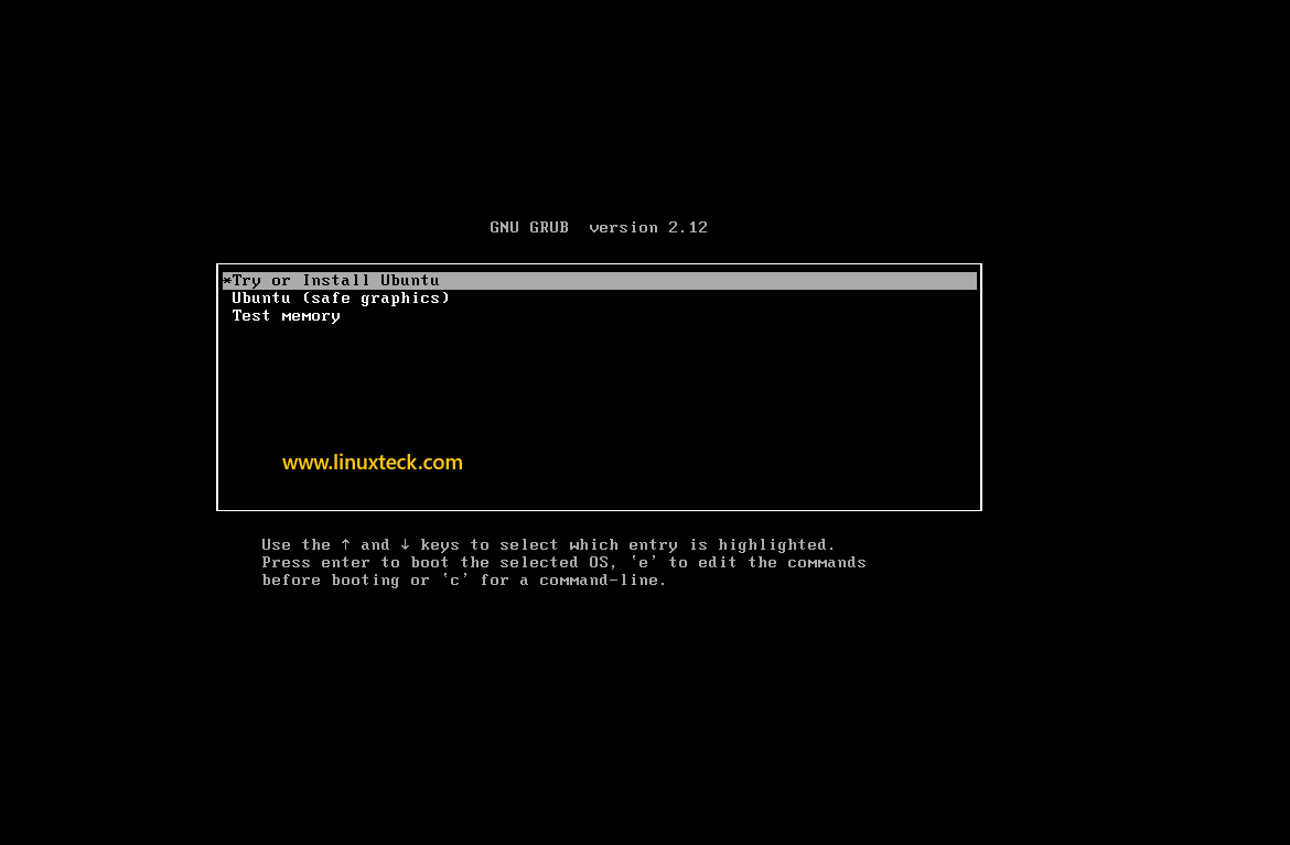 9 Steps to Install Ubuntu 24.04 LTS - Complete Guide With Screenshots (2026) 33 Install Ubuntu 24.04 LTS step by step — GRUB boot menu — LinuxTeck
