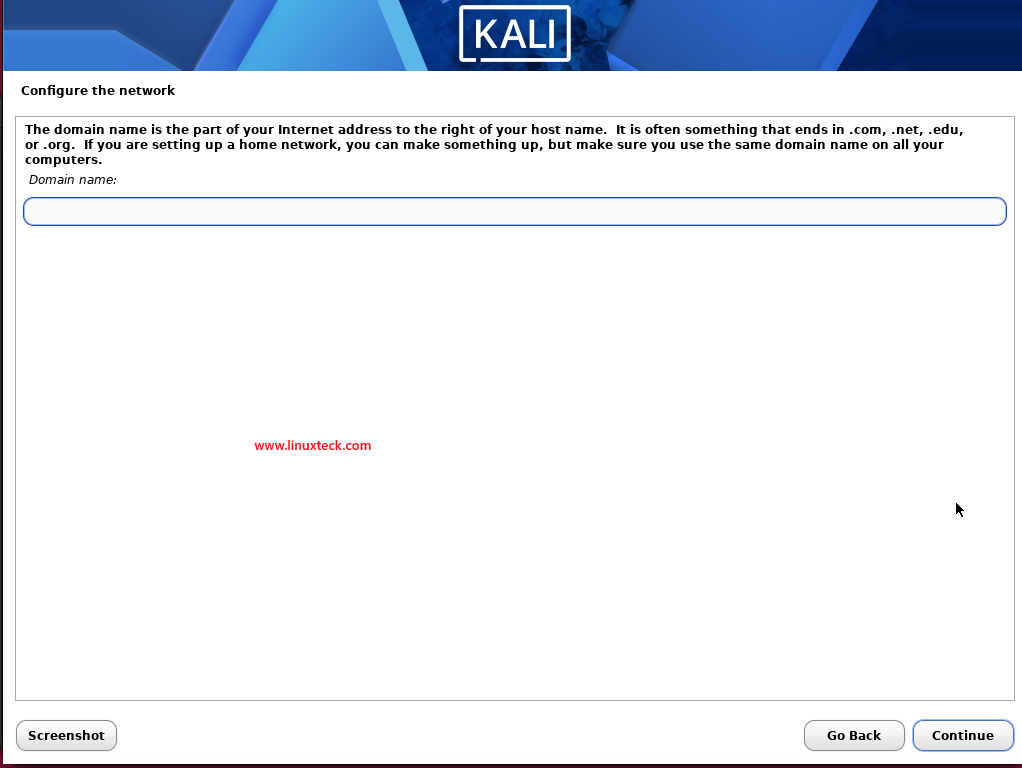 Install Kali Linux Step by Step Guide for Beginners 76 kali-domain name