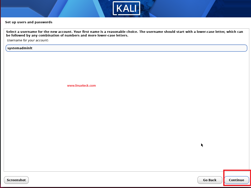 Install Kali Linux Step by Step Guide for Beginners 80 kali-user-id
