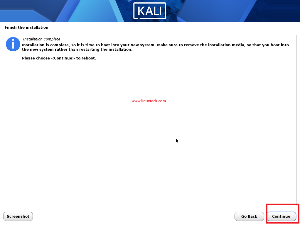 Install Kali Linux Step by Step Guide for Beginners 102 kali-linux-reboot-system
