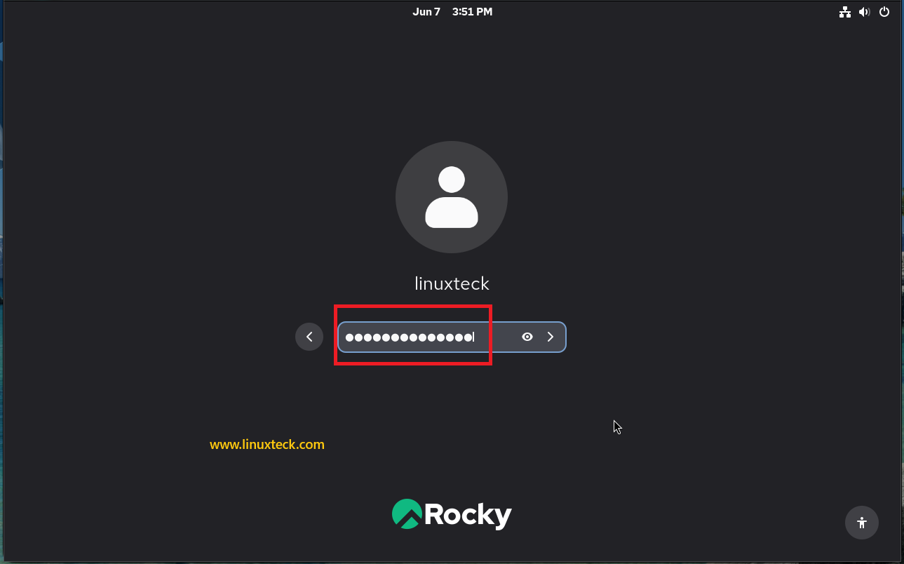 How to Install Rocky Linux 10.2 {Step by Step} with Screenshots 124 rocky-linux-10-2-password-entry-login