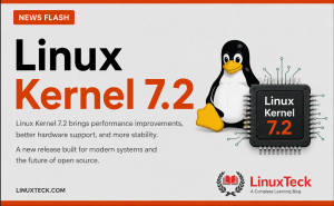 Linux Kernel 7.2 RC1 release announcement with 43 million lines of code