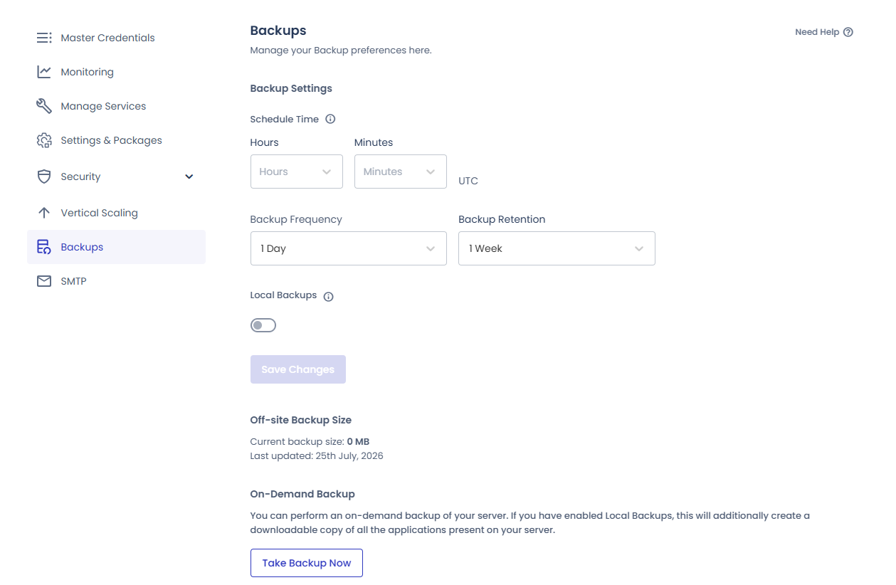 Cloudways Review 2026: Is It Worth It? 10 Cloudways Backups panel showing schedule settings and restore options