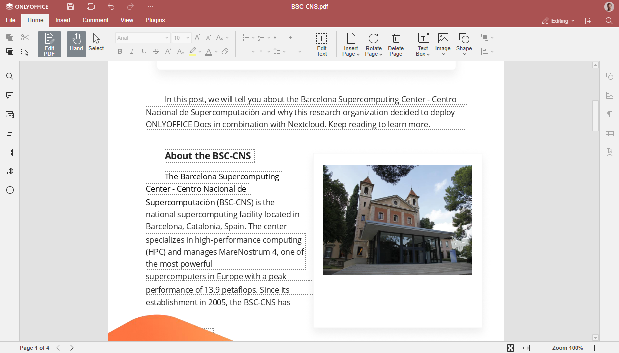 Best Google Docs Alternatives for Linux Users 9 OnlyOffice Docs editor running in a browser on Linux