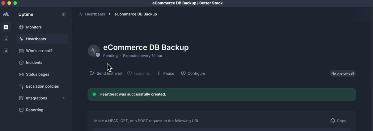 Best Online Cron Job Tools for Linux 19 Better Stack dashboard showing a heartbeat monitor alongside uptime and incident timeline
