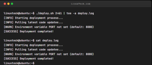 Tee Command in Linux