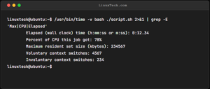 Linux Bash Script Memory Profiling